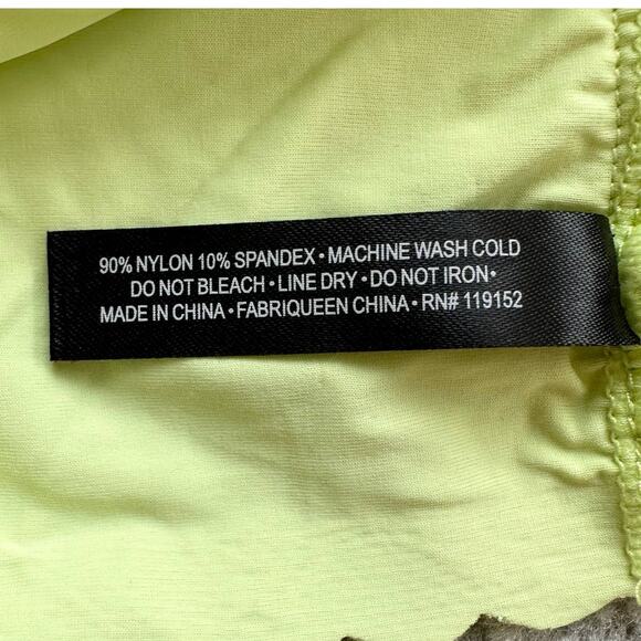 Urban Outfitters Scalloped Lace Triangle Bralette Neon Yellow Green Size S - Picture 5 of 7